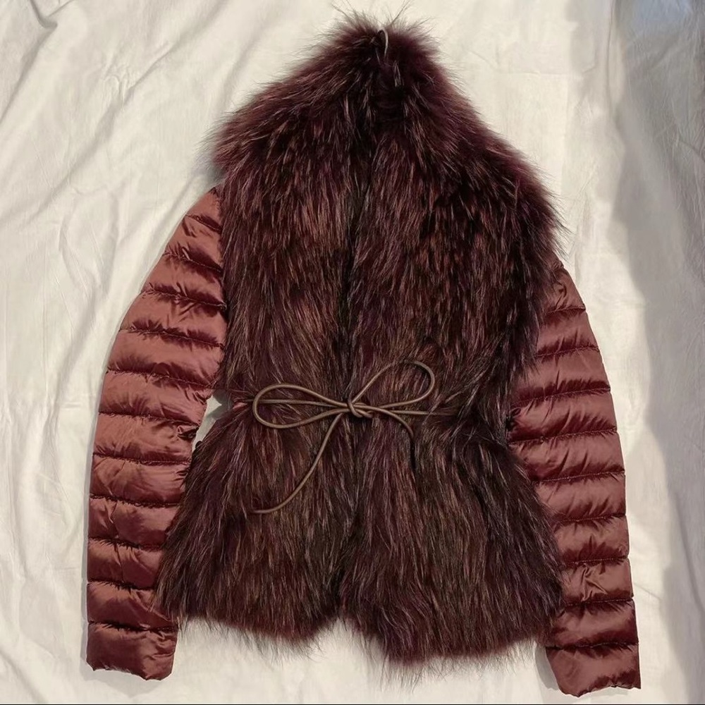 Moncler removable real fur jacket